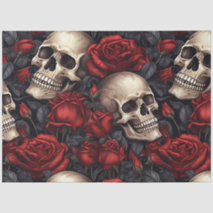 Design der Schädel- und Rose-Serie 10 Seidenpapier