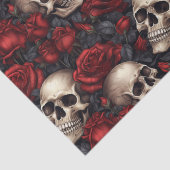 Design der Schädel- und Rose-Serie 10 Seidenpapier (Detail)