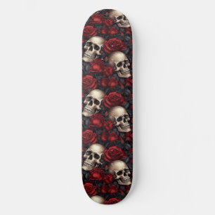 Design der Schädel- und Rose-Serie 10 Skateboard
