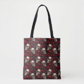Design der Schädel- und Rose-Serie 10 Tasche (Vorderseite)