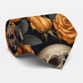 Design der Schädel- und Rose-Serie 11 Krawatte (Gerollt)