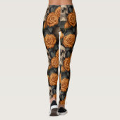 Design der Schädel- und Rose-Serie 11 Leggings (Rückseite)