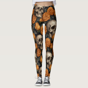 Design der Schädel- und Rose-Serie 11 Leggings