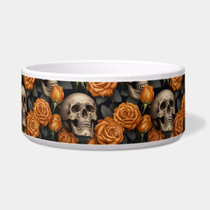 Design der Schädel- und Rose-Serie 11 Napf