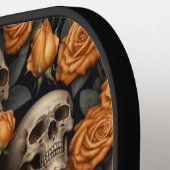 Design der Schädel- und Rose-Serie 11 Pickleball Schläger (Linke Seite)