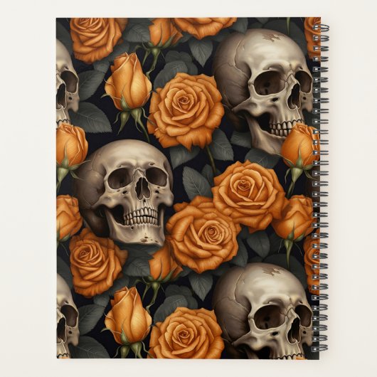 Design der Schädel- und Rose-Serie 11 Planer (Rückseite)