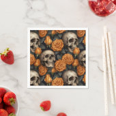 Design der Schädel- und Rose-Serie 11 Serviette (Beispiel)