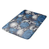 Design der Schädel- und Rose-Serie 12 Badematte (Schrägansicht)