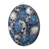 Design der Schädel- und Rose-Serie 12 Dartscheibe (Vorderseite rechts)