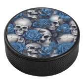 Design der Schädel- und Rose-Serie 12 Eishockey Puck (3/4)
