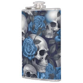 Design der Schädel- und Rose-Serie 12 Flachmann (Links)