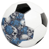 Design der Schädel- und Rose-Serie 12 Fußball (Dreiviertel)