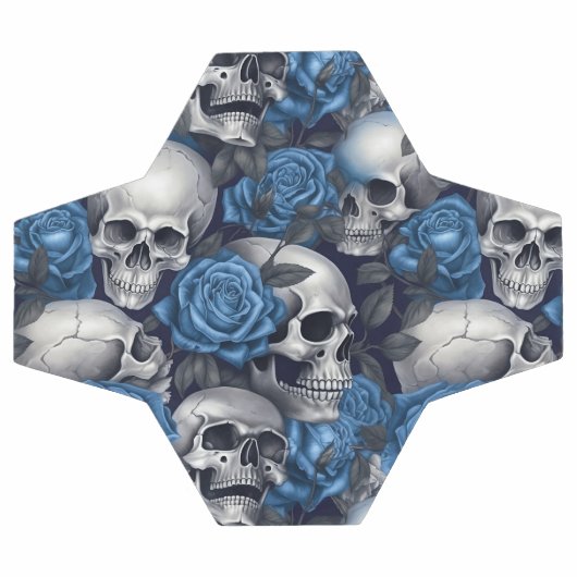 Design der Schädel- und Rose-Serie 12 Fußball (Flach)