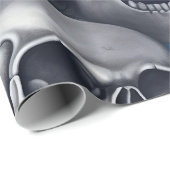 Design der Schädel- und Rose-Serie 12 Geschenkpapier (Rolleneckpunkt)