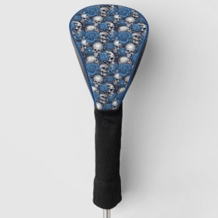 Design der Schädel- und Rose-Serie 12 Golf Headcover