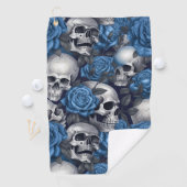 Design der Schädel- und Rose-Serie 12 Golfhandtuch (Insitu)