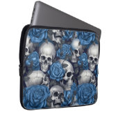Design der Schädel- und Rose-Serie 12 Laptopschutzhülle (Vorne Rechts)