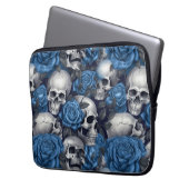 Design der Schädel- und Rose-Serie 12 Laptopschutzhülle (Vorderseite Links)