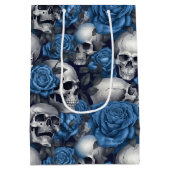Design der Schädel- und Rose-Serie 12 Mittlere Geschenktüte (Rückseite)