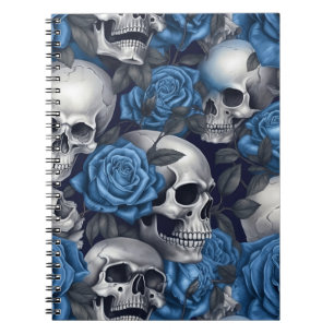 Design der Schädel- und Rose-Serie 12 Notizblock