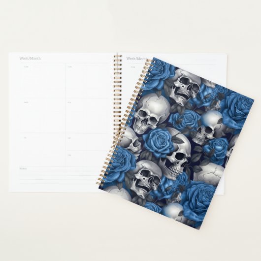 Design der Schädel- und Rose-Serie 12 Planer (Anzeige)