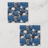 Design der Schädel- und Rose-Serie 12 Quadratische Visitenkarte (Vorne/Hinten)