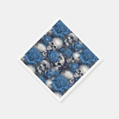 Design der Schädel- und Rose-Serie 12 Serviette (Ecke)