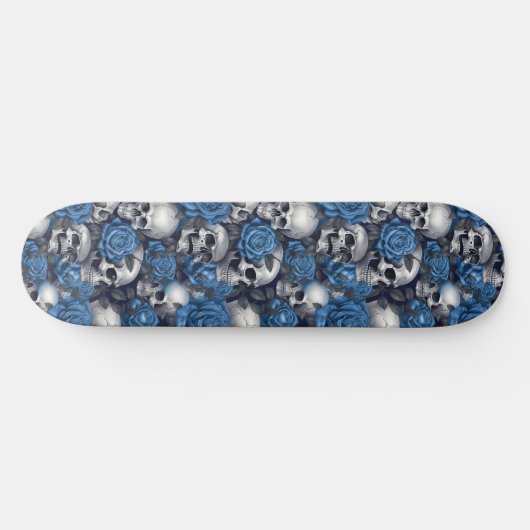 Design der Schädel- und Rose-Serie 12 Skateboard (Horizontal)