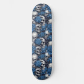 Design der Schädel- und Rose-Serie 12 Skateboard (Vorderseite)