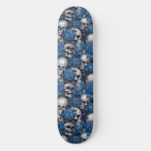 Design der Schädel- und Rose-Serie 12 Skateboard