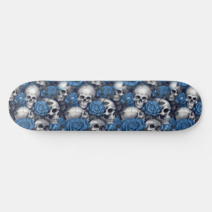 Design der Schädel- und Rose-Serie 12 Skateboard