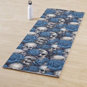 Design der Schädel- und Rose-Serie 12 Yogamatte