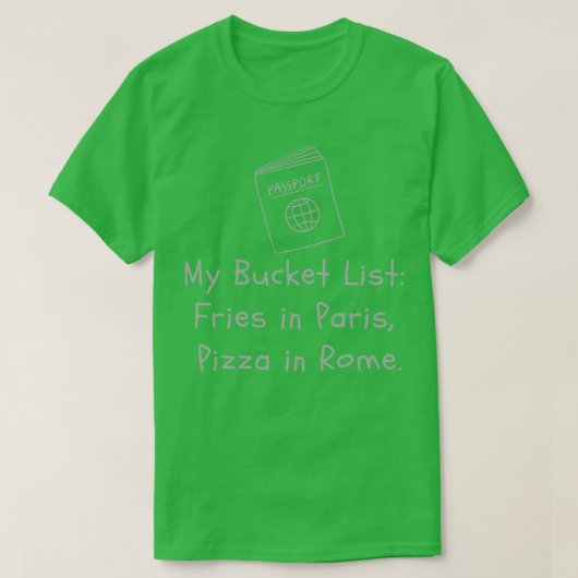 Design der Schaufelliste T-Shirt (Design vorne)