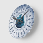 Design der Schiffswand Runde Wanduhr (Winkel)