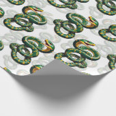 Design der Schlange im weißen Hintergrund Geschenkpapier (Ecke)