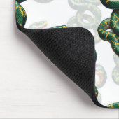 Design der Schlange im weißen Hintergrund Mousepad (Ecke)