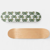 Design der Schlange im weißen Hintergrund Skateboard (Horizontal)