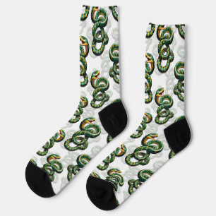 Design der Schlange im weißen Hintergrund Socken