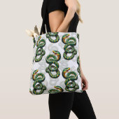 Design der Schlange im weißen Hintergrund Tasche (Von Nahem)