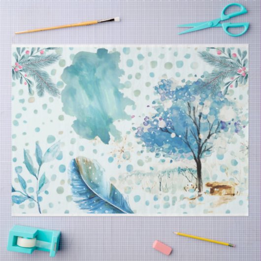 Design der Schneegeneration 4 Seidenpapier (Basteln)