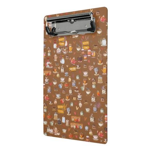 Design der schönen Brillen, Teekannen, Cups & mehr Mini Klemmbrett (Gewinkelt2)