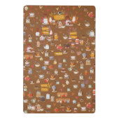 Design der schönen Brillen, Teekannen, Cups & mehr Mini Klemmbrett (Rückseite)