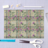 Design der schottischen Serie Floral und Tartan 16 Seidenpapier (Handwerk)