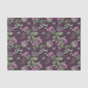 Design der schottischen Serie Floral und Tartan 2 Seidenpapier