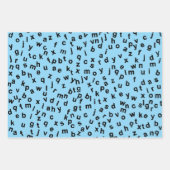 Design der schwarzen Alphabet-Buchstaben Geschenkpapier Set (Vorderseite 3)