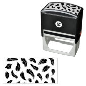 Design der schwarzen Feder Permastempel (Beispiel)