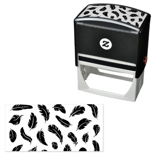 Design der schwarzen Feder Permastempel (Beispiel)