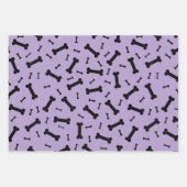 Design der schwarzen Hundeknochen Geschenkpapier Set (Vorderseite 3)