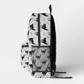 Design der Schwarzen Katze-Schatten-Silhouette Bedruckter Rucksack (Rechts)