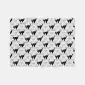 Design der Schwarzen Katze-Schatten-Silhouette Fleecedecke (Vorderseite (Horizontal))